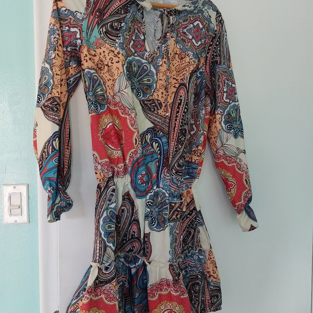 - MISSLOOK VINTAGE/BOHO DREES, LONG SLEEVE